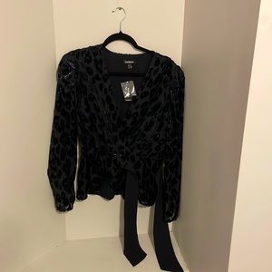 New with tags Express Faux Wrap top